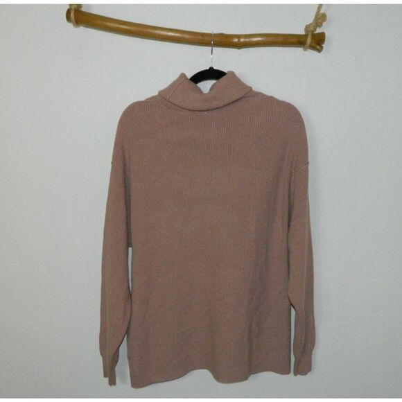 Free People Sweater Pink Mauve Oversized Turtleneck Ribbed Boho Size X-Small - Picture 9 of 12